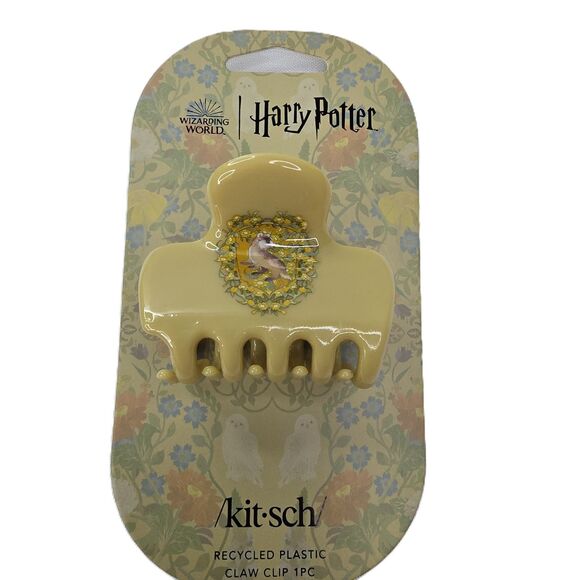 Kitsch Wizarding World Harry Potter Hufflepuff recycled plastic claw clip NWT - Picture 2 of 3